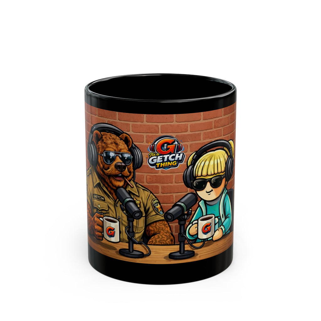 Podcast Crew Black Mug — (11oz/15oz)